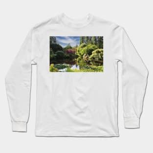 Butchart Gardens Pond Long Sleeve T-Shirt